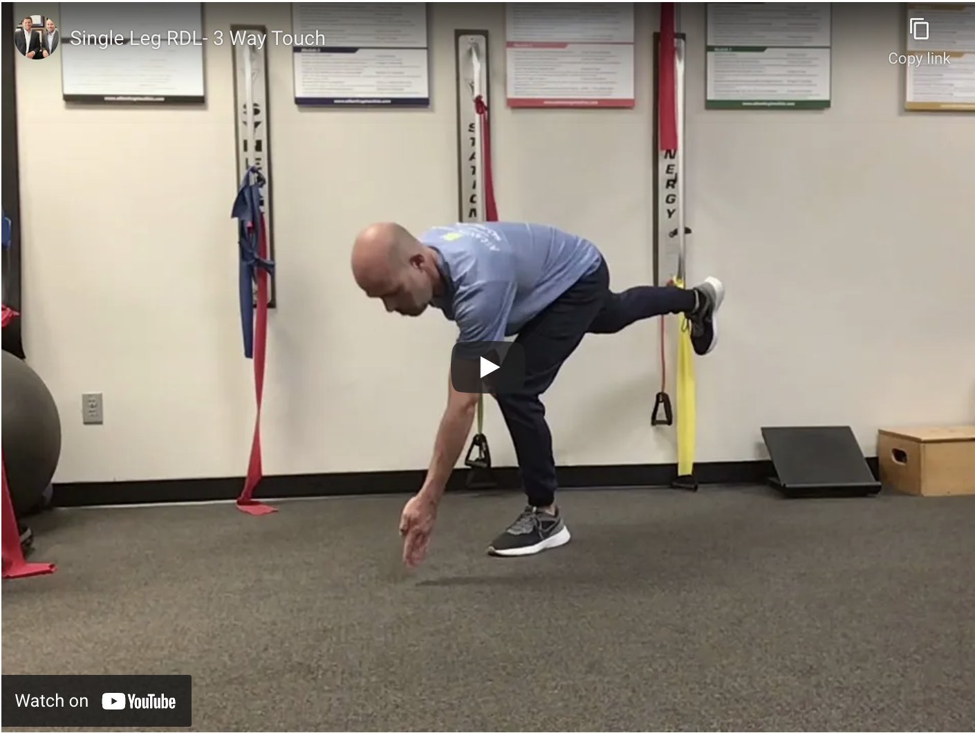 Single Leg RDL - 3 Way Touch